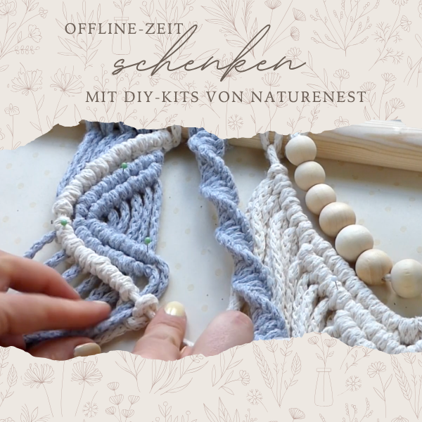 Makramee DIY-Set Wandbehang selbermachen Offline-Zeit schenken mit DIY-Kits von NatureNest